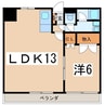 パラッツォ城東 1LDKの間取り