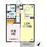 セレナ国母 1LDKの間取り