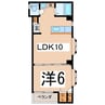 アーバンコートBan 1LDKの間取り