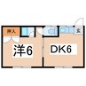 エムズコート 1DKの間取り