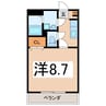 タンドルカドー 1Kの間取り