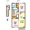 グランドール・サクラ 2LDKの間取り