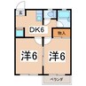 グリーンハウス 2DKの間取り