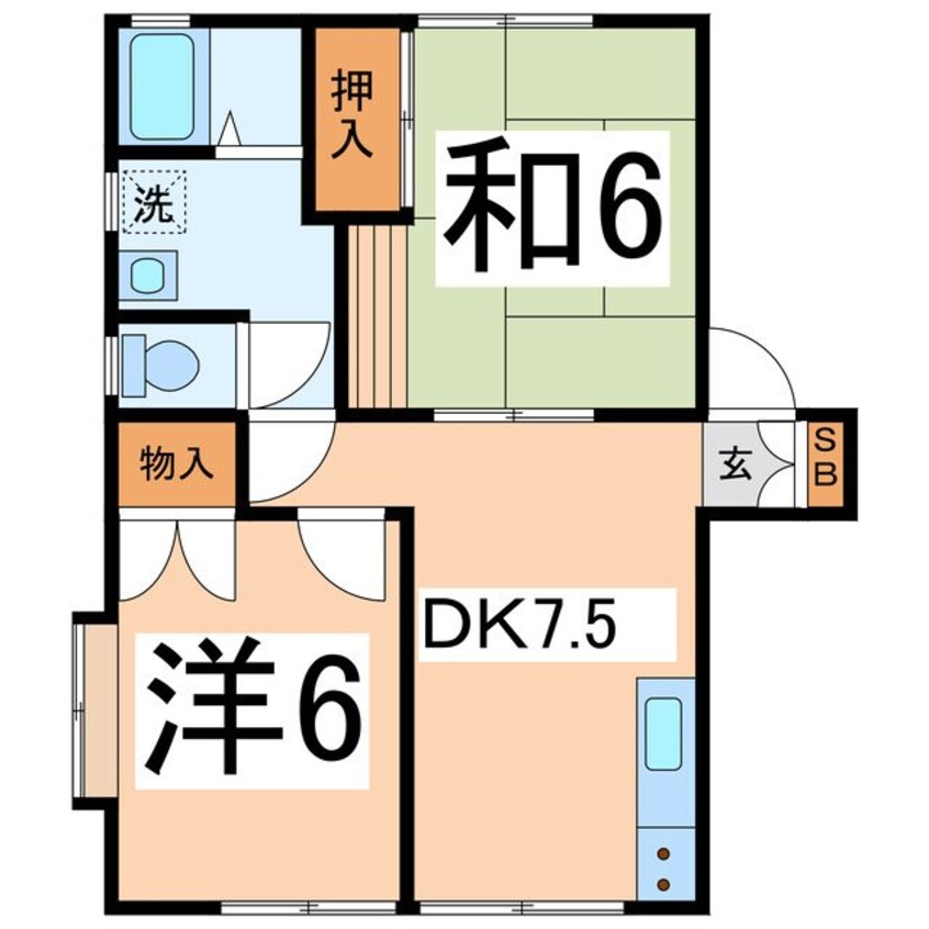 間取図 ルーミー甲府58号館