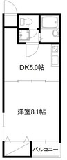 住感シリーズＳタイプ住吉 1DKの間取り