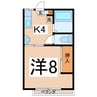 フレグランス依田 1Kの間取り
