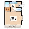 ミサキハイツ 1Kの間取り