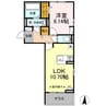 アーバンゲートII 1LDKの間取り