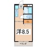 レジデンスピュア 1Kの間取り
