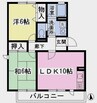 シャルマン明石 A 2LDKの間取り