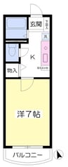 ピオーネ東光寺 A 1Kの間取り