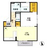 ドエルコート里吉 F 1LDKの間取り