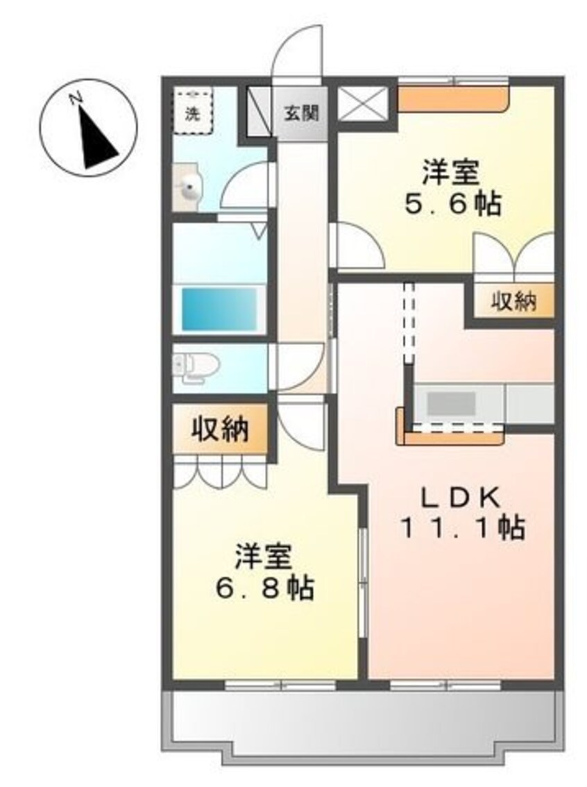 間取図 ＣＯＭＦＯＲＣＥ　ＫＯＢＥ　A