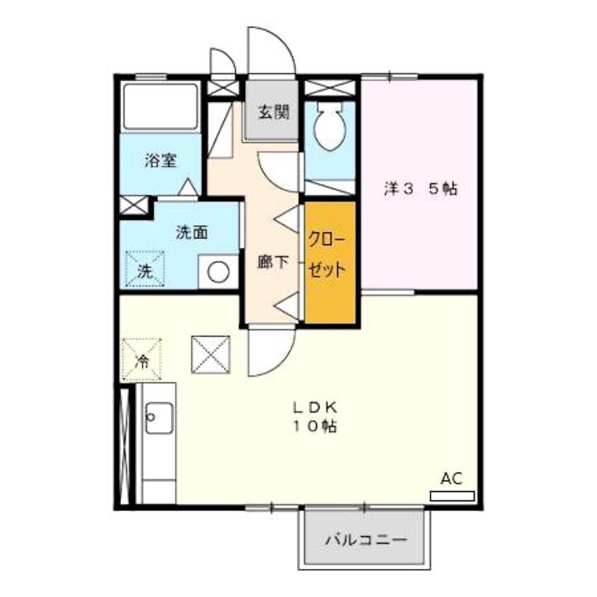 間取図 ディアコート・南 A