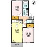 パーシモンフィールド　B 2DKの間取り