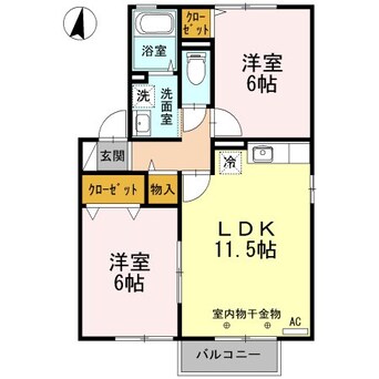 間取図 サニーハウス上今井　A