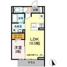 ルミエール武田 1LDKの間取り