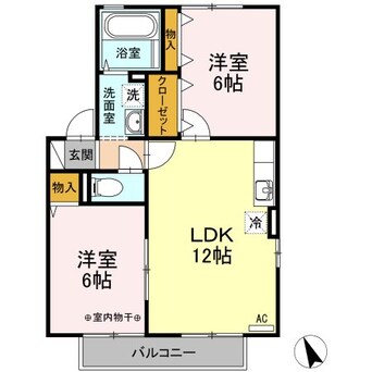 間取図 サニーハイツ田園　A