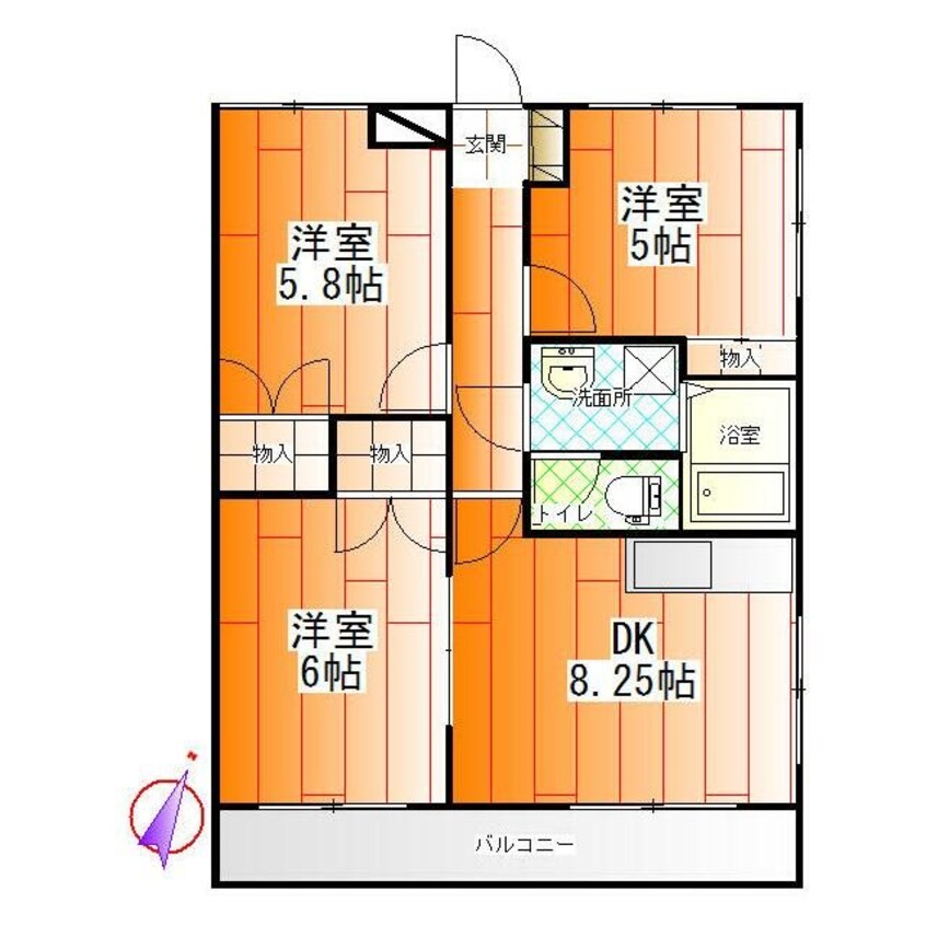 間取図 ファミール大里