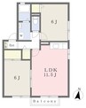 LFハイムD 2LDKの間取り