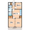 薫荘コーポ 3DKの間取り