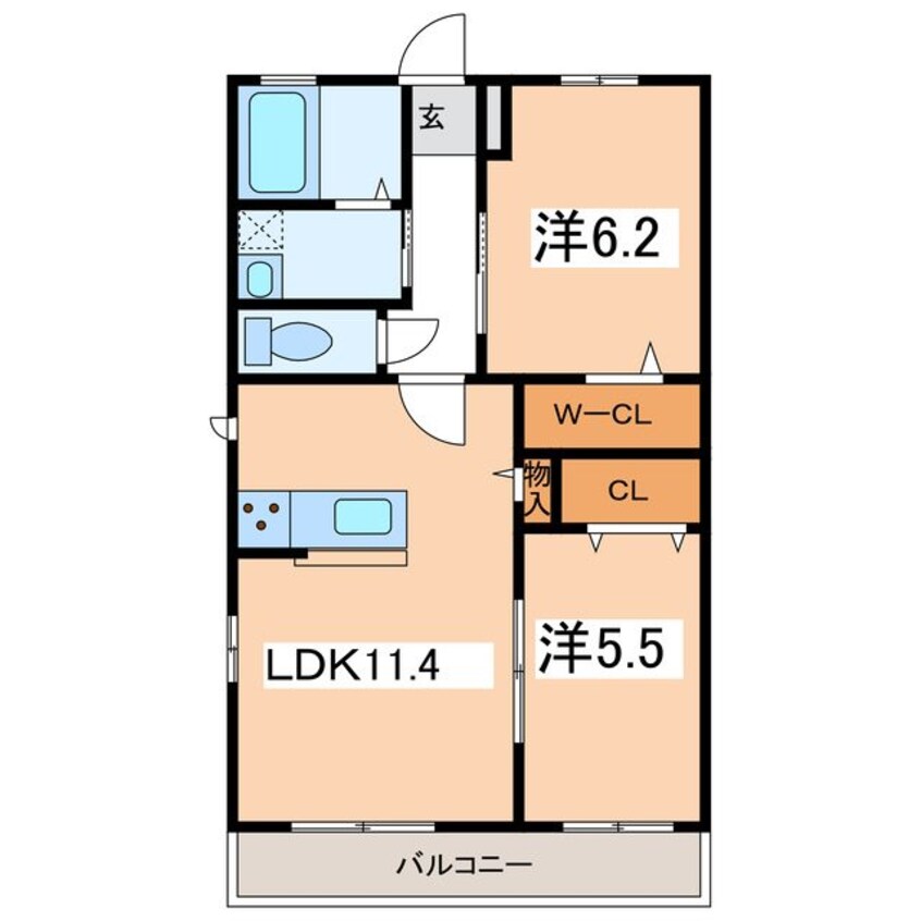 間取図 フローラルコートE