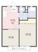 ハイツ飯島Ａの間取図