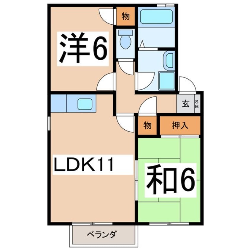 間取図 ハイツ青葉