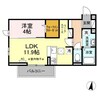 K＆C成島 1LDKの間取り