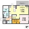 D-roomやはた 1LDKの間取り