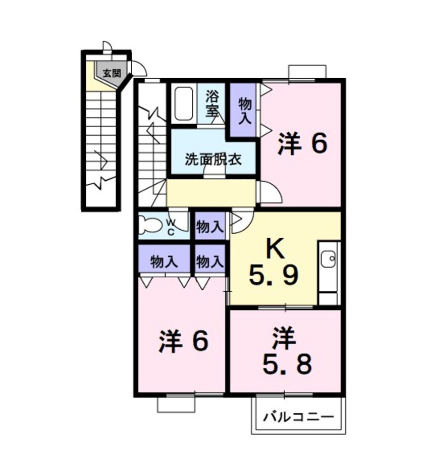 間取図 ストロベリ－フィールドＢ