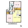 サンウォールオタギリ　D 2LDKの間取り