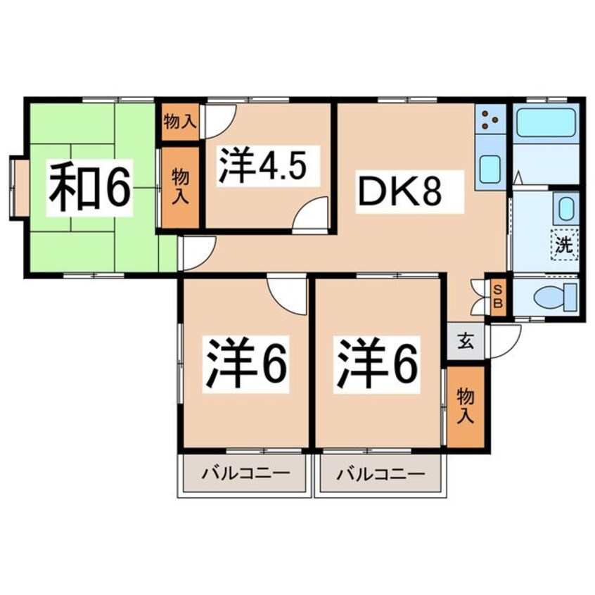 間取図 ルーミー甲府33号館