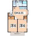 ルーミー甲府72号館の間取図