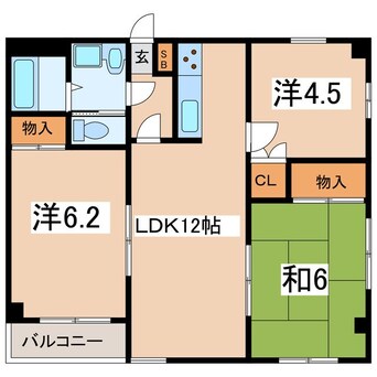 間取図 ステータスヒル甲府 壱番館