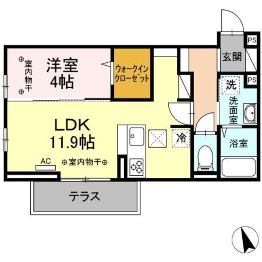間取図 D-ROOM　グランデフォンテーヌ