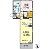 D-room　清水新居　I 1LDKの間取り