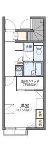 レオパレスＳｔａｇｅ　Ａ　II 1Kの間取り