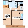 小田切住宅 甲府市蓬沢 １ 1LDKの間取り