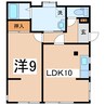 小田切住宅 甲府市蓬沢 １ 1LDKの間取り