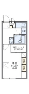 レオパレスラ・クレール 1Kの間取り