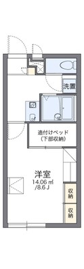 レオパレスレオーノ古府中の間取図