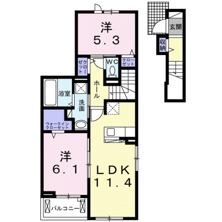 間取図 ブラン　ノワール