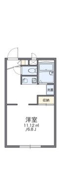 レオパレスメルベーユ徳行の間取図