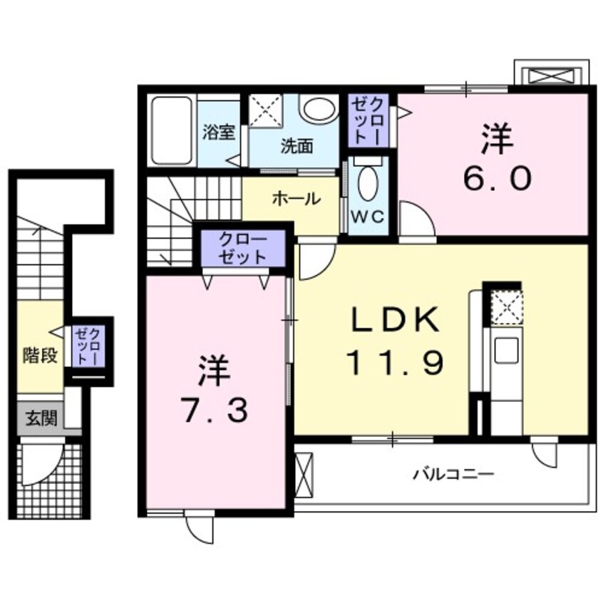 間取図 プリムローズ・Ｎ