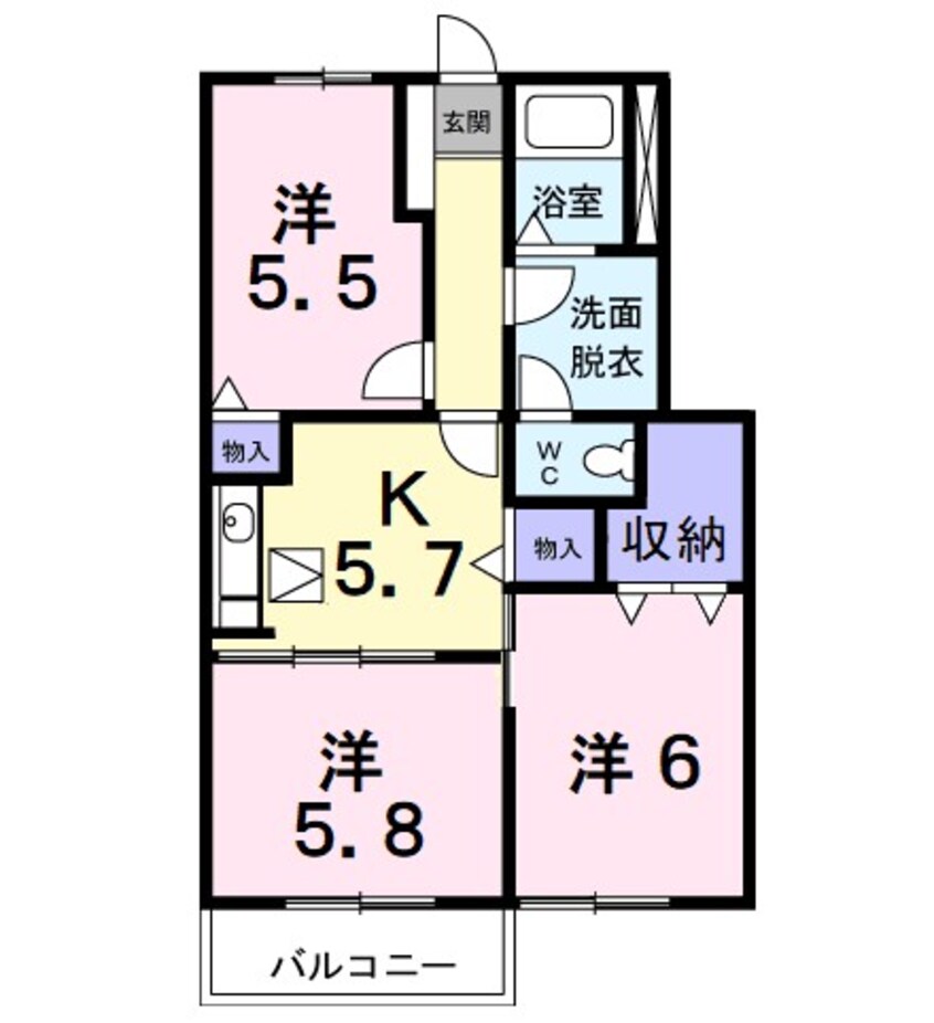 間取図 ストロベリ－フィールドＢ