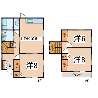 間取図 中屋ビレッジD