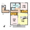 kafuu residence　A 2LDKの間取り