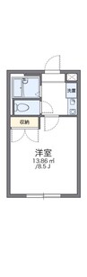 レオパレス向田 1Kの間取り