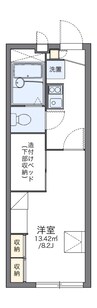 レオパレス魁 1Kの間取り